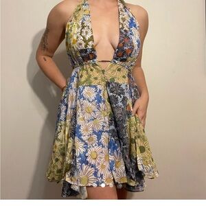 Zara Floral Halter Dress